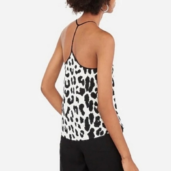 EXPRESS Cheetah Print/mesh Camisole In Black/white. Size XS - Picture 2 of 9